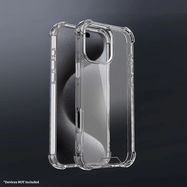 iPhone 16 Pro Max Hybrid Acrylic + TPU Clear Shockproof Case Cover: Total Drop-Proof Protection Made From Non-Toxic Polymers